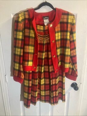 Joseph Ribkoff Vibrant Red Knit Top with Embroidered Trim